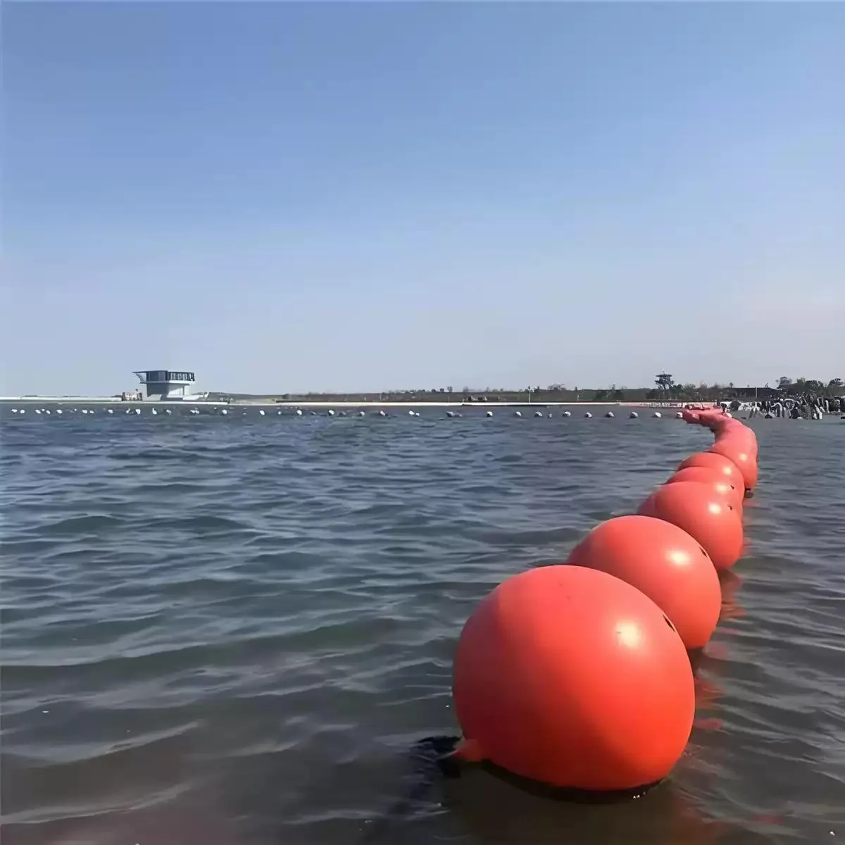 Cylindrical buoys on a marker line