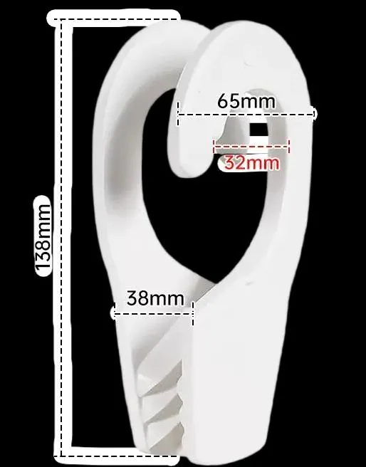 Rope hook dimension detail