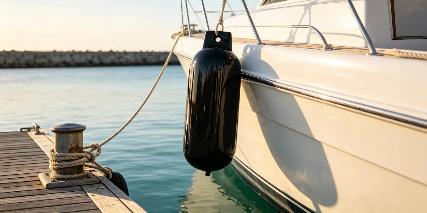 S1 pontoon fender at a pontoon berth