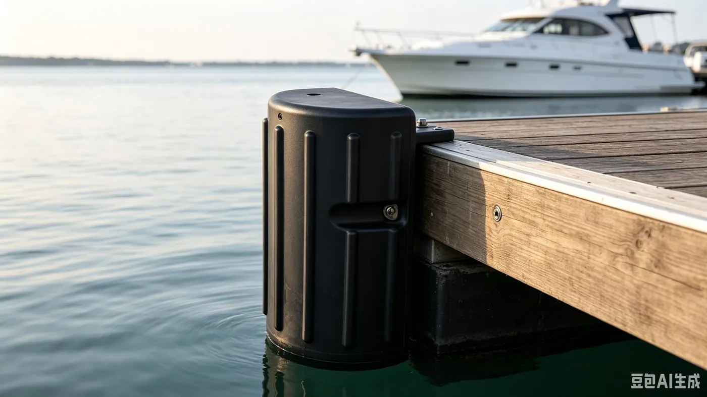 T-profile fenders on a private dock