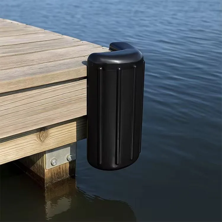 V-profile fender on a dock corner
